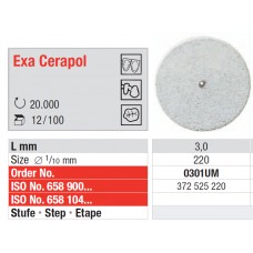 Edenta Exa Cerapol 0301UM – 22mm x 3mm - Square Edge Wheels – White – Pack 100 (0301UM-100)